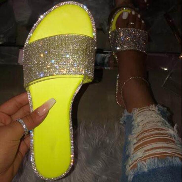 Candy Color Glitter Slippers