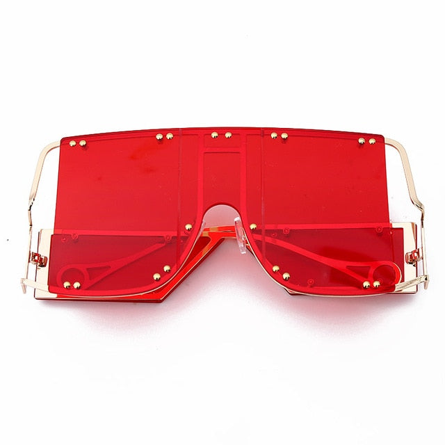 Fashion Rivet Square Sunglasses Women