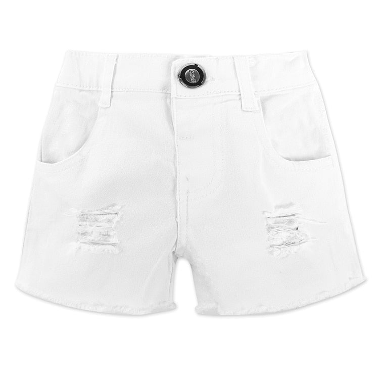 Sleeveless Ruffles Shirt White Short Set