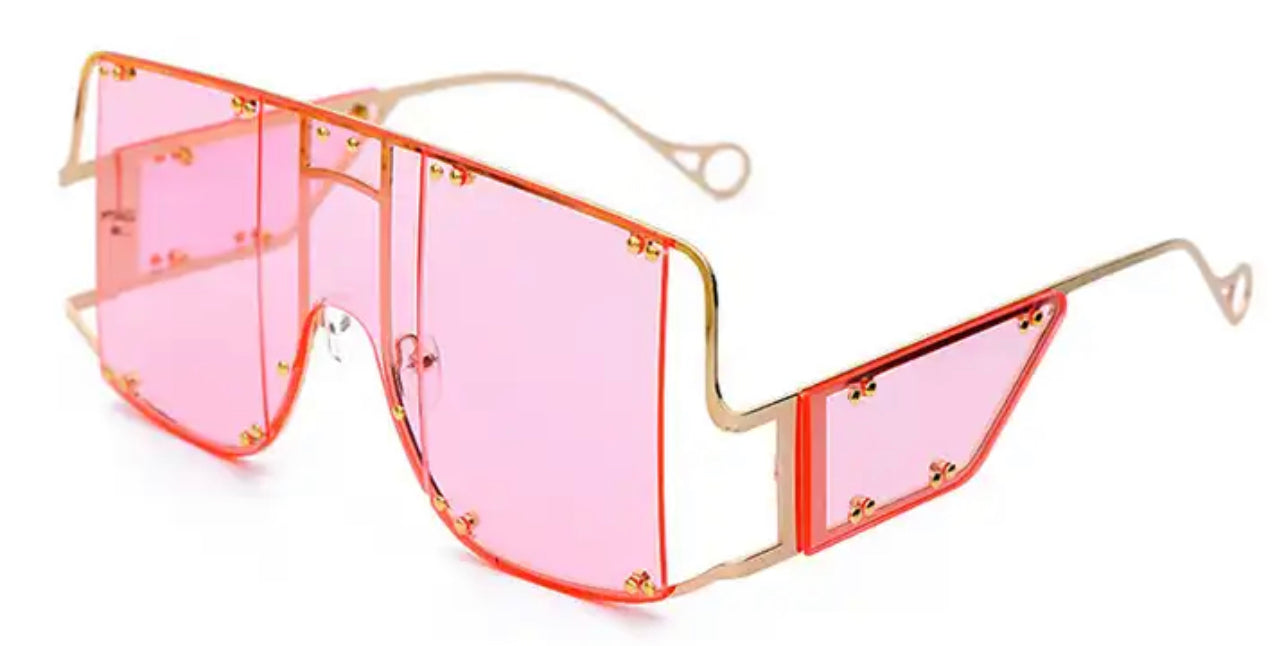 Fashion Rivet Square Sunglasses Women