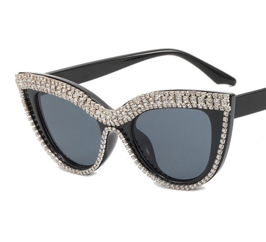 Fashion Diamond Cat Eye Sunglasses